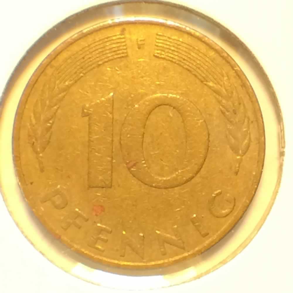 Germany 1984 F 10 Pfennig ( 10pf ) - Reverse