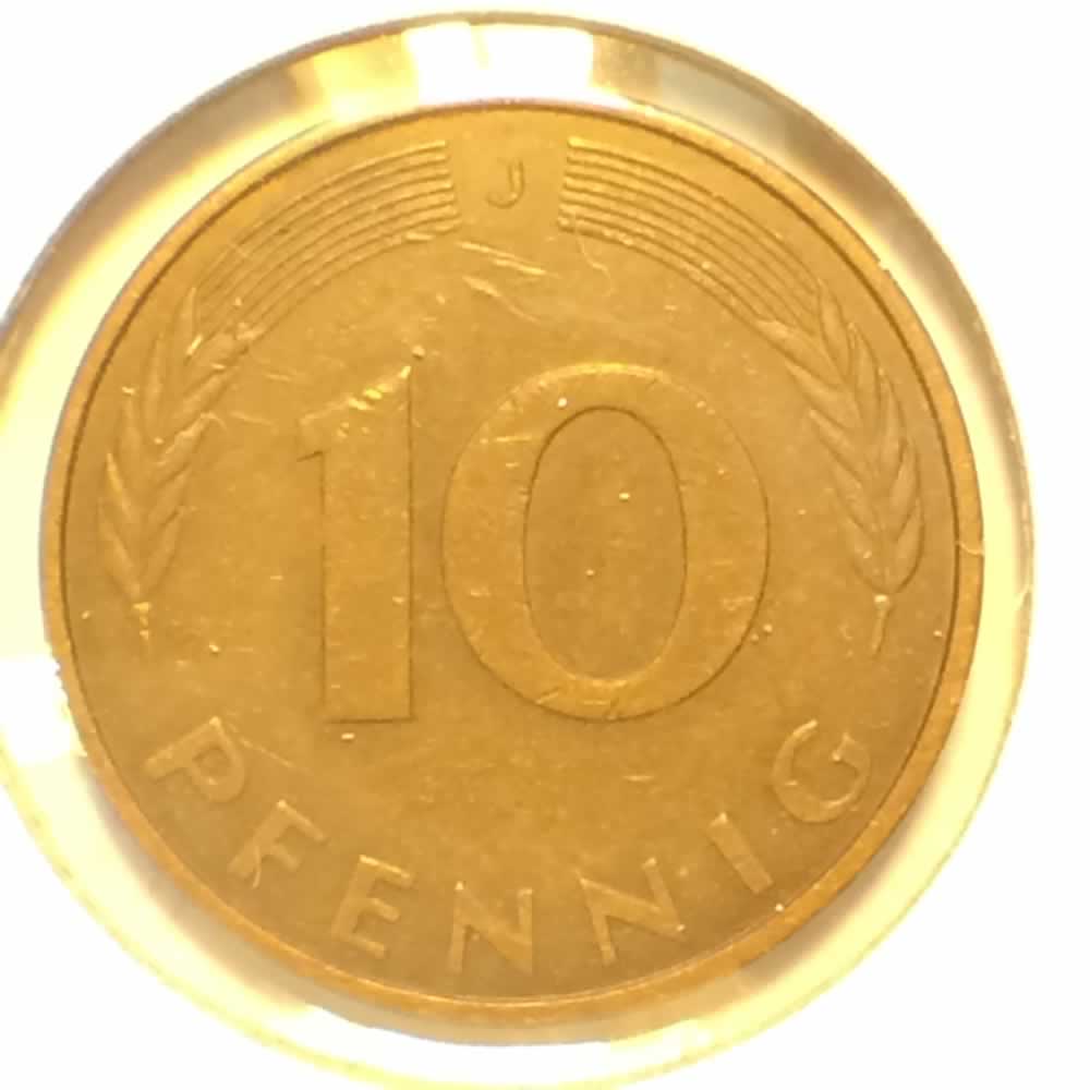 Germany 1982 J 10 Pfennig ( 10pf ) - Reverse