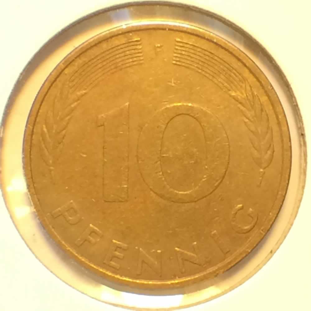 Germany 1981 F 10 Pfennig ( 10pf ) - Reverse