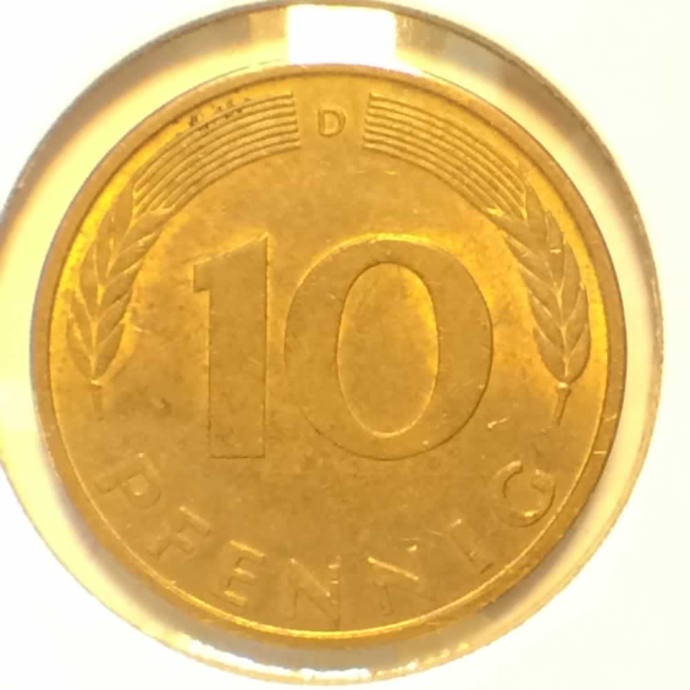 Germany 1981 D 10 Pfennig ( 10pf ) - Reverse