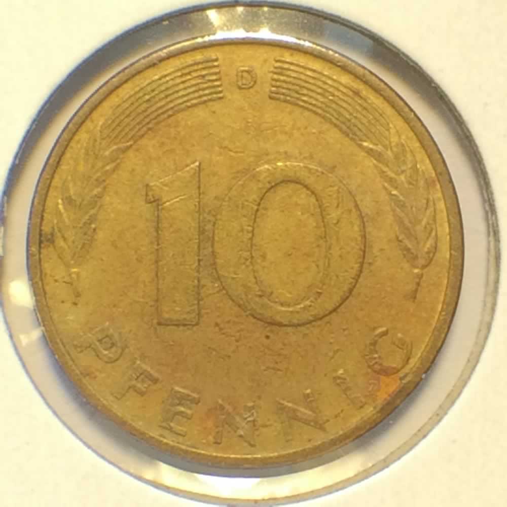 Germany 1979 D 10 Pfennig ( 10pf ) - Reverse