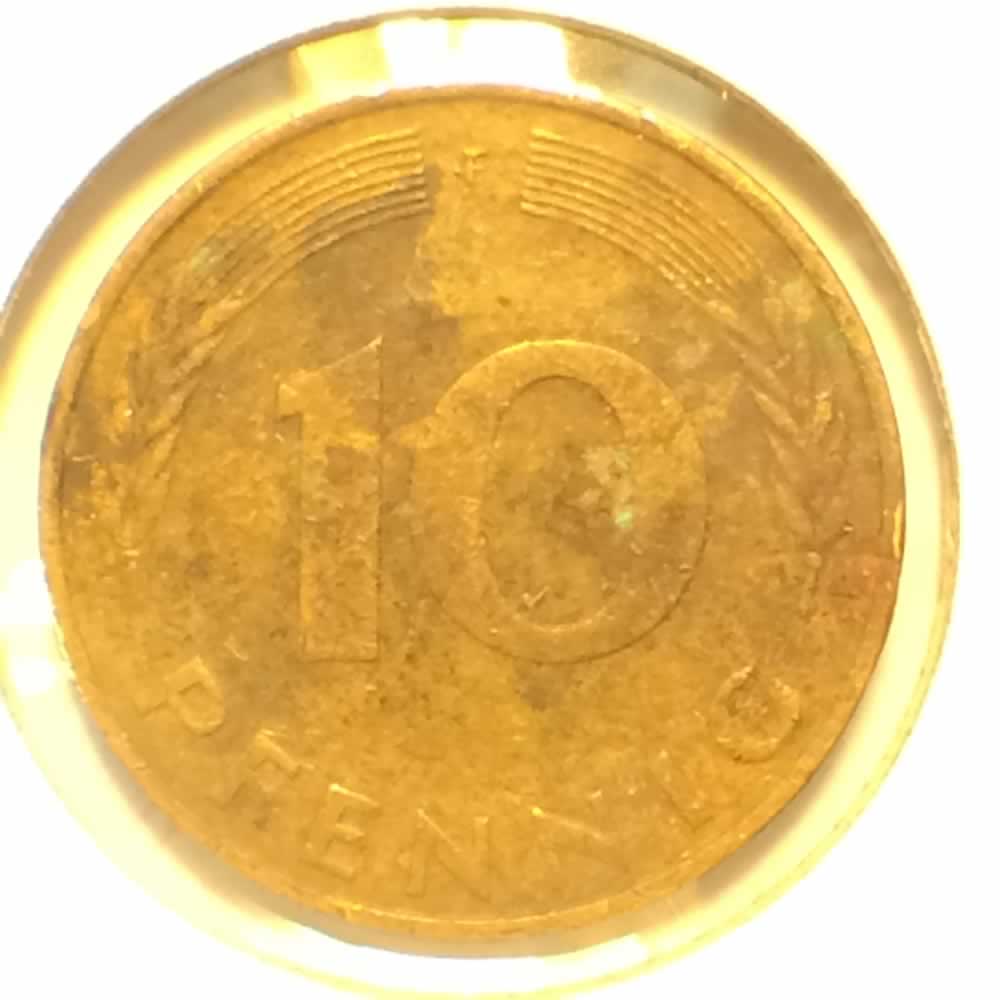 Germany 1976 F 10 Pfennig ( 10pf ) - Reverse