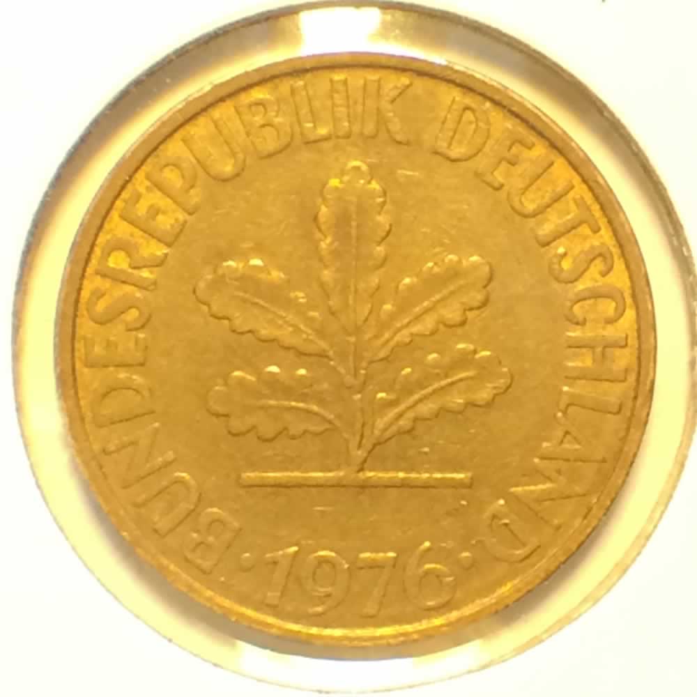 Germany 1976 G 10 Pfennig ( 10pf ) - Obverse