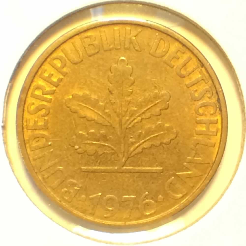 Germany 1976 D 10 Pfennig ( 10pf ) - Obverse