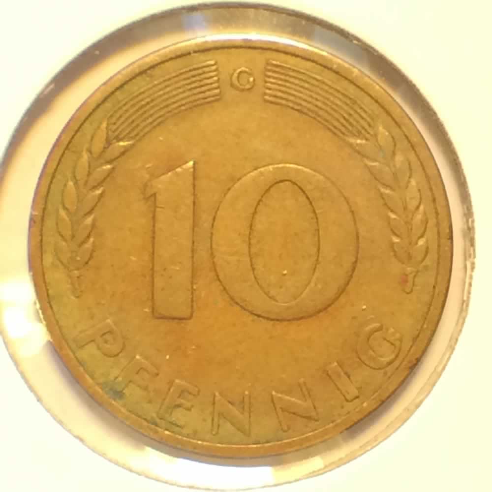 Germany 1950 G 10 Pfennig ( 10pf ) - Reverse
