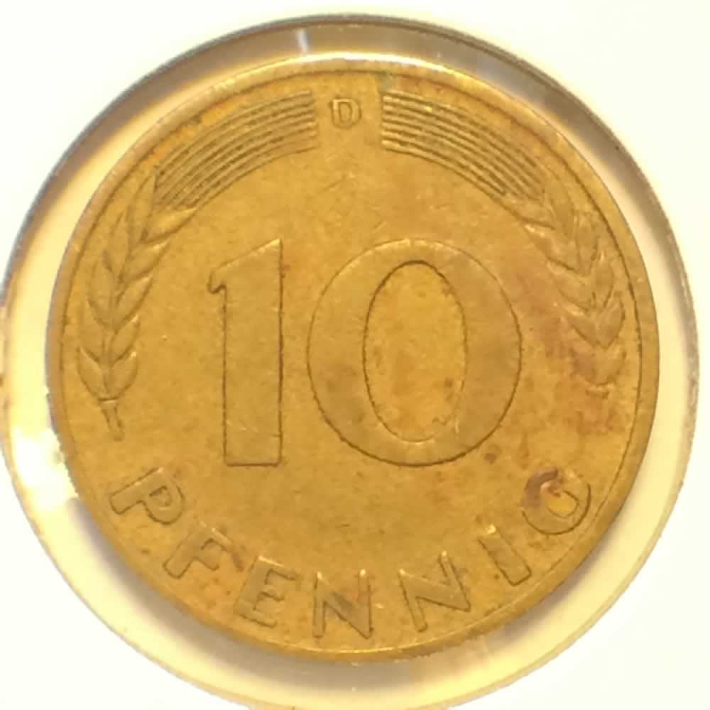 Germany 1950 D 10 Pfennig ( 10pf ) - Reverse